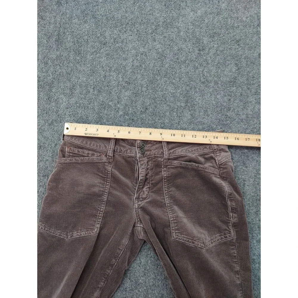 Pilcro Corduroy Jeans Womens 27 Gray Straight Leg Pants Low Rise‎ Soft Stretch